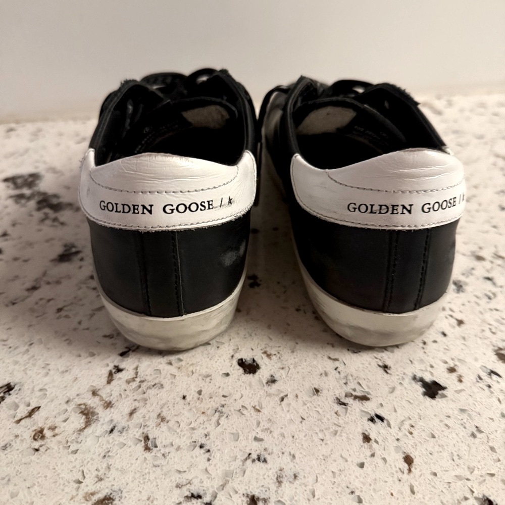Golden Goose Deluxe Super-Star Low-Top Sneakers Black/White - S 6/36 - Picture 7 of 10